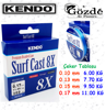 Kendo Surf Cast 8x Fighting ( Ice Blue ) Örgü İp  300 mt resmi