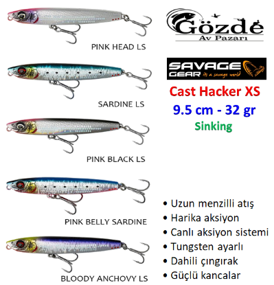 Savage Gear Cast Hacker 9.5 cm 32 gr Sahte Balık resmi