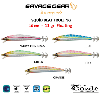 Savage Gear Squid Beat Trolling 10 cm 11 gr Kalamar Zokası  resmi
