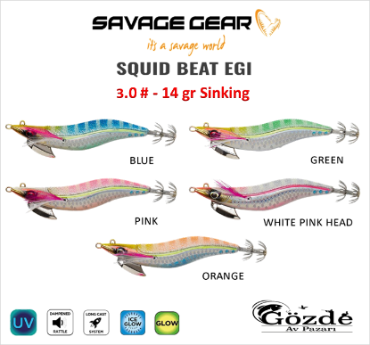 Savage Gear Squid Beat Egi #3.0 14 gr Kalamar Zokası  resmi