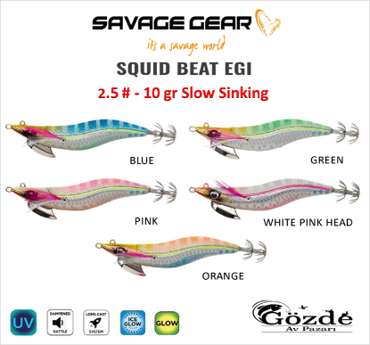Savage Gear Squid Beat Egi #2.5 10 gr Kalamar Zokası resmi