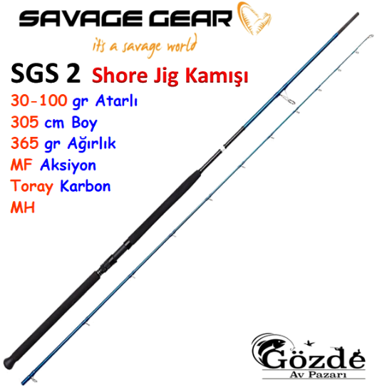 Savage Gear SGS2 Shore Jigging  3.05m  30-100 gr Kamış resmi