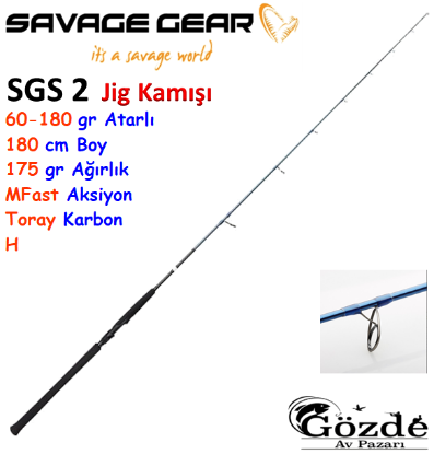 Savage Gear SGS2 Jigging  1.80m  60-180 gr Tek Parça Kamış resmi