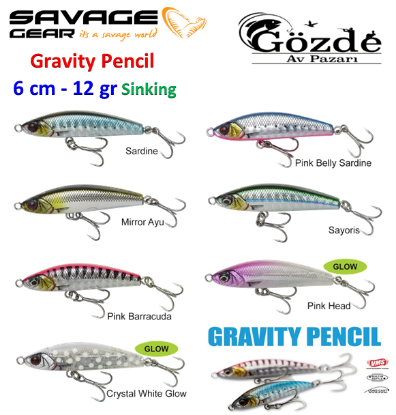 Savage gear Gravity Pencil 6 cm - 12 gr Suni Yem resmi