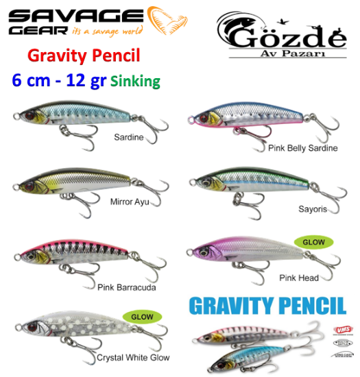 Savage gear Gravity Pencil 6 cm - 12 gr Suni Yem resmi