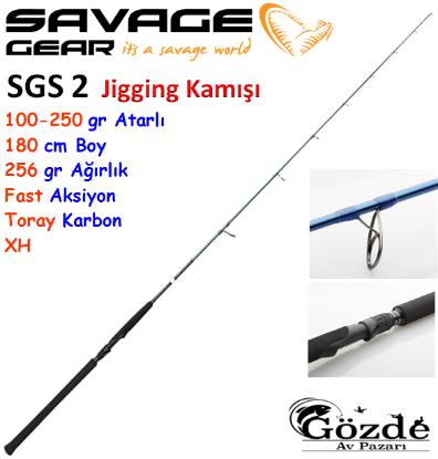 Savage Gear SGS2 Jigging  1.80m  100-250 gr Tek Parça Kamış  resmi