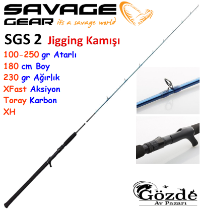 Savage Gear SGS2 Jigging Triger 1.80m  100-250 gr Tek Parça Kamış  resmi