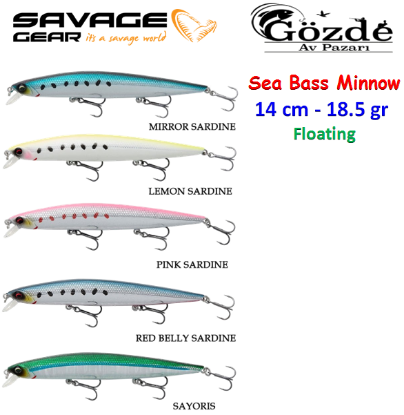 Savage Gear Sea Bass Minnow 14 cm 18.5 gr Floating resmi