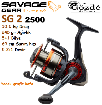 Savage Gear SG2 2500 FD 5+1BB Olta Makinesi resmi