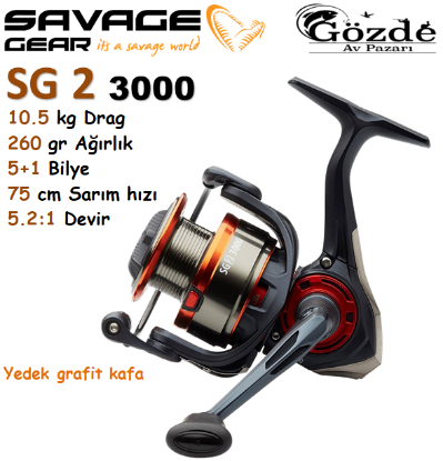 Savage Gear SG2 3000 FD 5+1BB Olta Makinesi resmi