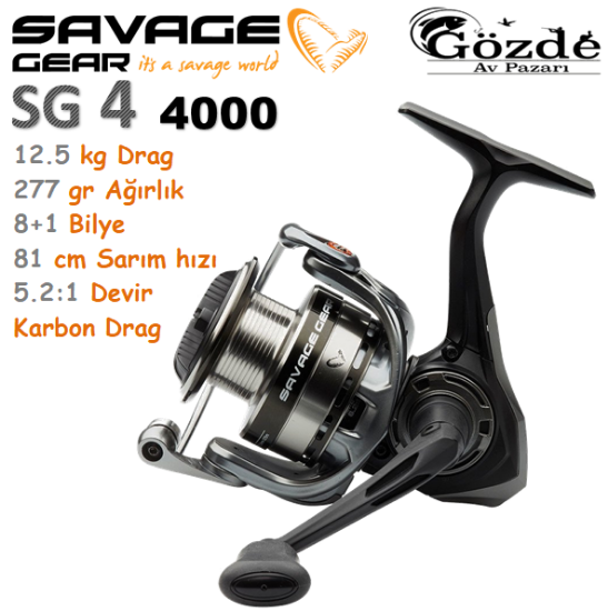 Savage Gear SG4 4000 FD 8+1BB Olta Makinesi resmi