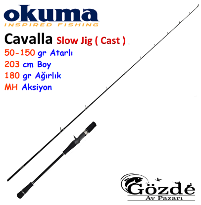 Okuma Cavalla Slow Jigging ( Cast ) 203 cm M 50-150 gr Kamış resmi
