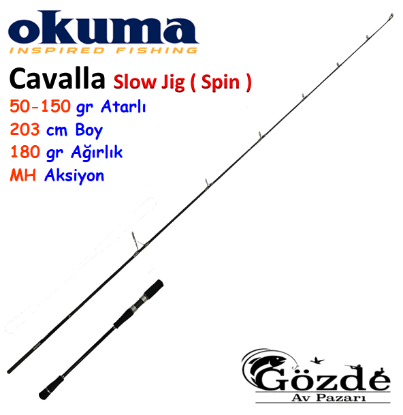 Okuma Cavalla Slow Jigging ( Spin ) 203 cm M 50-150 gr Kamış resmi