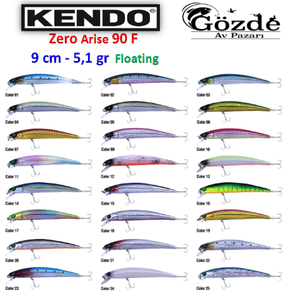 Kendo Zero Arise 9.0 cm 5.7g Floating resmi