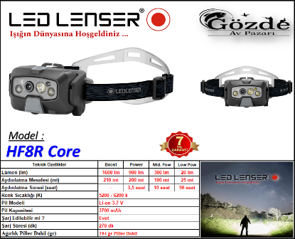 Led Lenser HF8R Kafa Feneri ( Şarjlı ) resmi