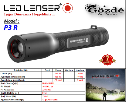Led Lenser P3R El Feneri ( Şarjlı ) resmi
