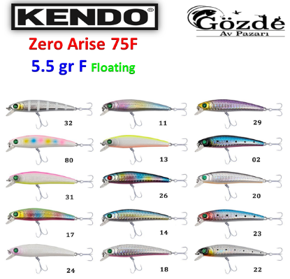 Kendo Zero Arise 75F 7.5 cm 5.5g Floating resmi
