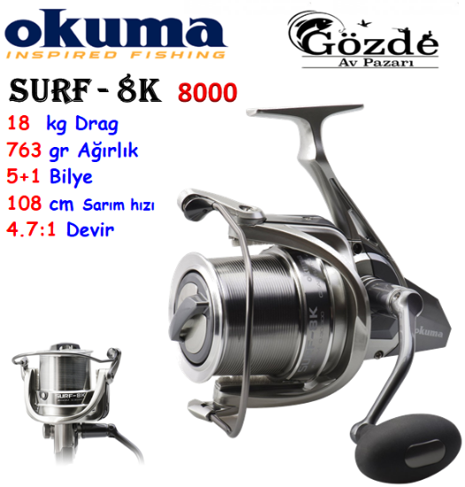 Okuma Surf - 8K 8000  5+1 Bilye Surf Makinesi  resmi