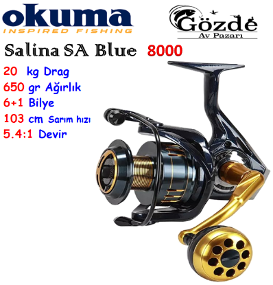Okuma Salina SA-8000A Blue 6+1 Bilye Makine  resmi