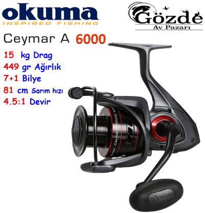 Okuma Ceymar C-6000A Dark Grey 7+1 Bilye Makine  resmi