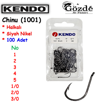 Kendo (1001) Black Nickle Halkalı İğne 100 Adet resmi
