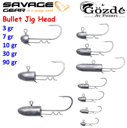 Savage gear Bullet Jig Head 3 gr  ( 3 Adet ) resmi