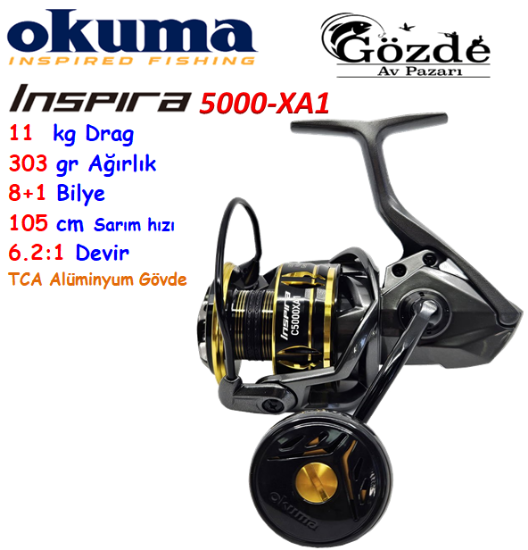 Okuma Inspira ISX-5000XA1 Gunsmoke 8+1 Bilye Makine  resmi