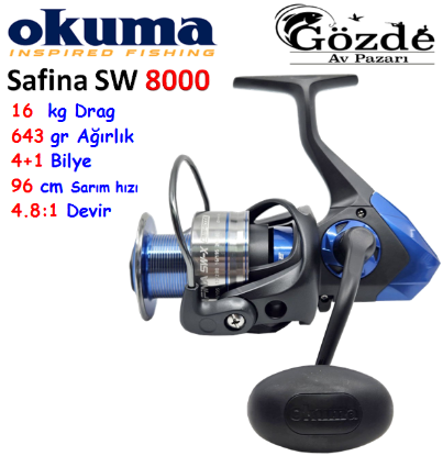 Okuma Safina SW-X SNW-8000A 4+1 Bilye Makine  resmi