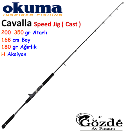 Okuma Cavalla Speed Jigging ( Cast ) 168 cm H 200-350 gr Tek Parça Kamış resmi