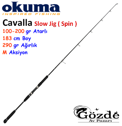 Okuma Cavalla Slow Jigging  ( Spin ) 183 cm M 100-200gr Tek Parça Kamış resmi