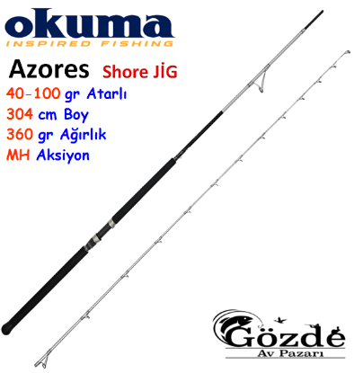 Okuma Azores Shore Jigging 304 cm 40-100 gr Shore Jig Kamışı resmi