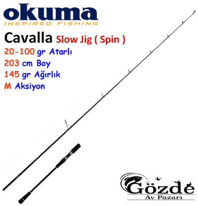 Okuma Cavalla Slow Jigging ( Spin ) 203 cm M 20-100 gr Kamış resmi