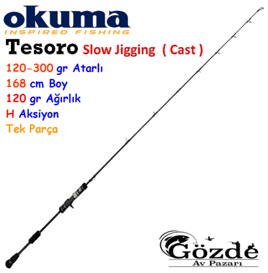 Okuma Tesoro Slow Jig ( Cast ) 168 cm 120-300 gr Tek Parça Kamış resmi