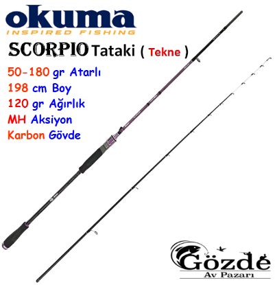 Okuma Scorpio Tataki 198 cm 50-180 gr Kalamar Kamışı resmi