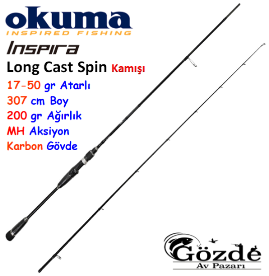 Okuma Inspira Long Cast 307 cm 17-50 gr Spin Kamışı resmi