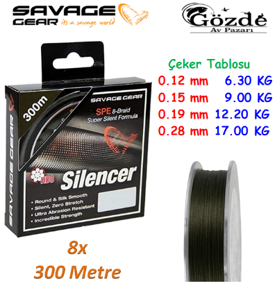 SavageGear Silencer 8x 300 metre İpek resmi