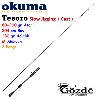 Okuma Tesoro Slow Jig ( Cast ) 204 cm 80-200 gr Kamış  resmi