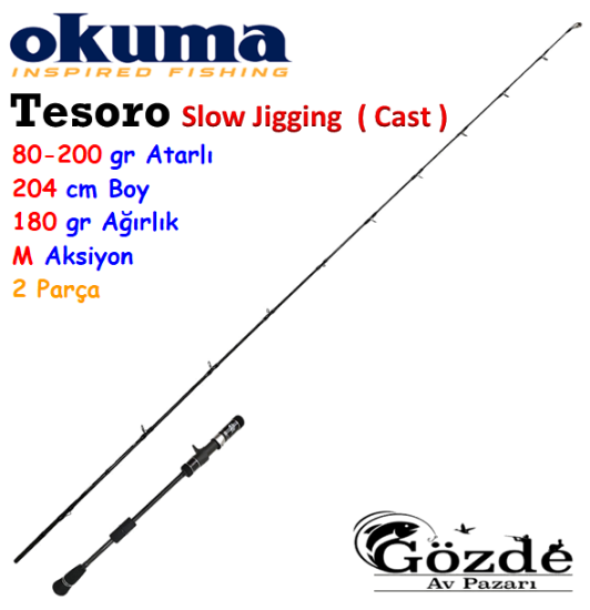 Okuma Tesoro Slow Jig ( Cast ) 204 cm 80-200 gr Kamış  resmi