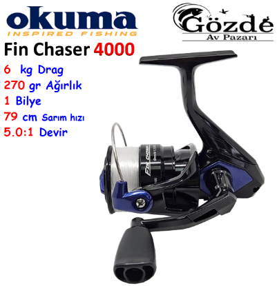 Okuma Fin Chaser 4000 Blue 1 Bilye Makine resmi