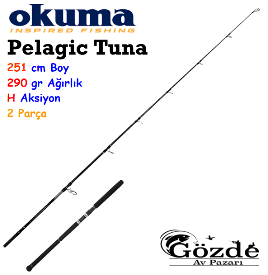 Okuma Pelagic Tuna Spin 251 cm Large 1+1 Kamış resmi