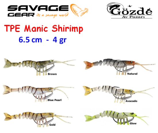 Savage Gear TPE Manic Shrimp 6.5 cm 4 gr Silikon Karides resmi