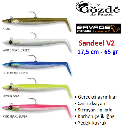 Savage Gear Sandeel V2 Silikon 17,5 cm 65 gr   resmi