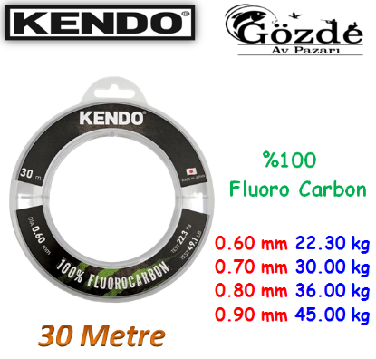 Kendo %100 FluoroCarbon 30 mt Misina resmi