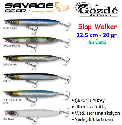 Savage Gear Slap Walker 12.5 cm 20 gr Su Üstü Sahte Balık  resmi