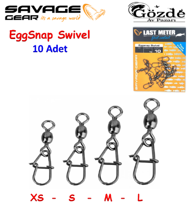 Savage Gear Needle Eggsnaps Swivel 10 Adet  resmi