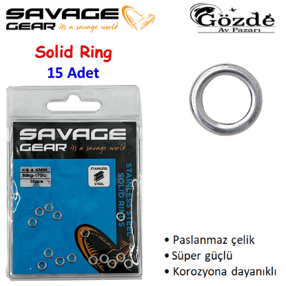 Savage Gear Solid Rings SS 15 Pcs resmi