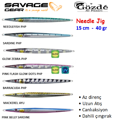 Savage gear 3D Needle Jig Suni Yem 40 gr resmi