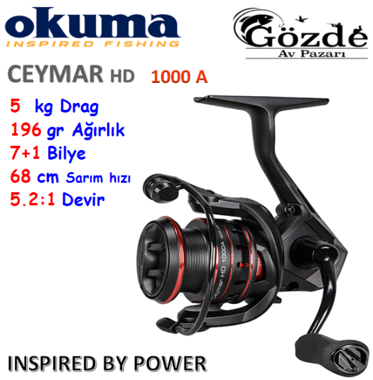 Okuma Ceymar HD 1000 A Matt Black 7+1 Bilye Makine  resmi