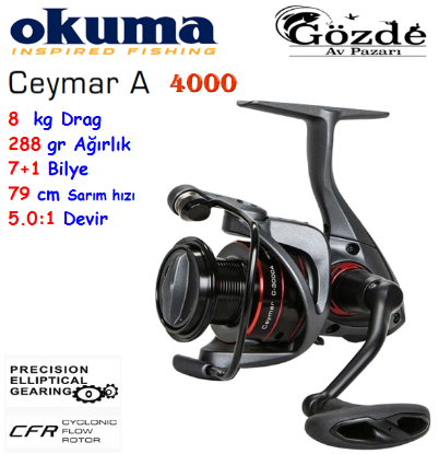 Okuma Ceymar C-4000A Dark Grey 7+1 Bilye Makine  resmi