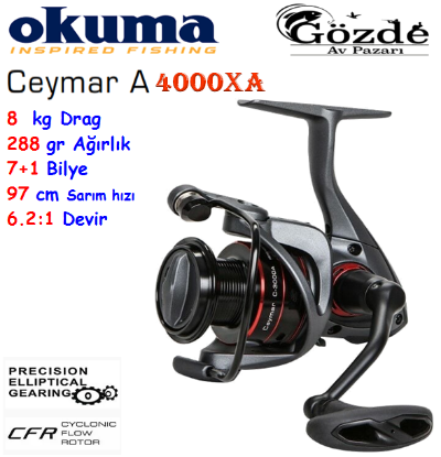 Okuma Ceymar C-4000XA Dark Grey 7+1 Bilye Makine  resmi